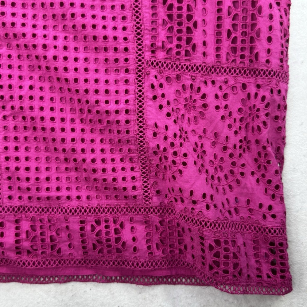 New $108 Sundance Lyra Eyelet Boho Sleeveless Blouse Top Women's XL Fuscia Pink - Picture 12 of 13